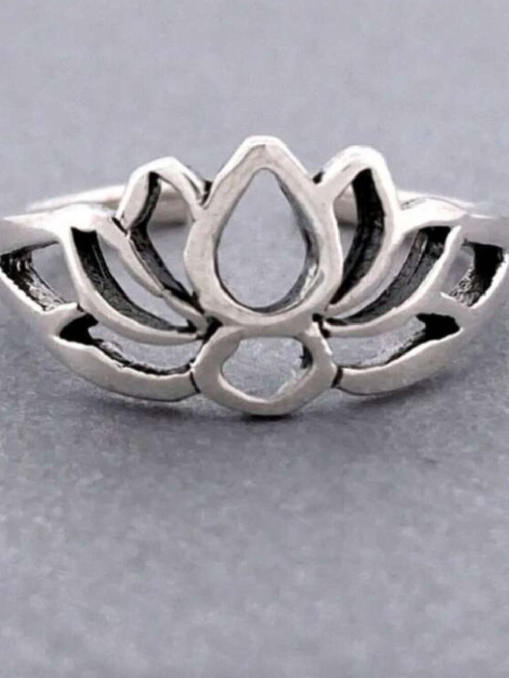 Silver Lotustoe Ring N1200